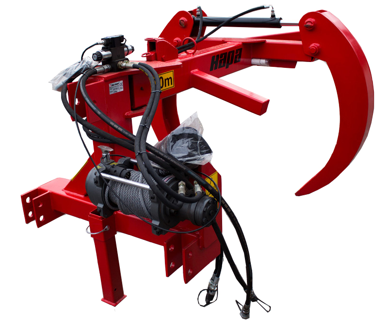 Juontokoura 2-piikkinen, hydraulivinsillä