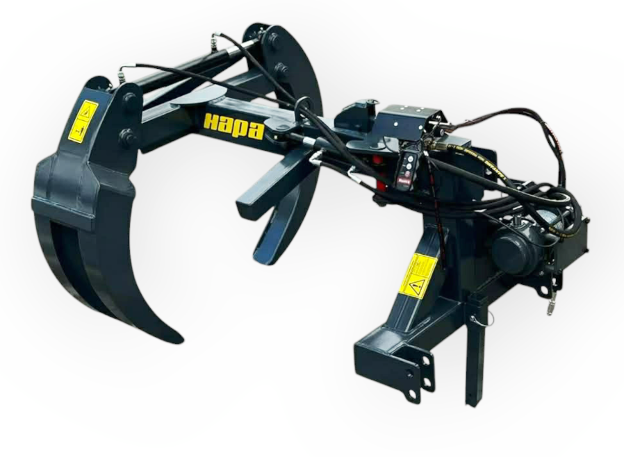 Juontokoura 3-piikkinen, hydraulivinssillä