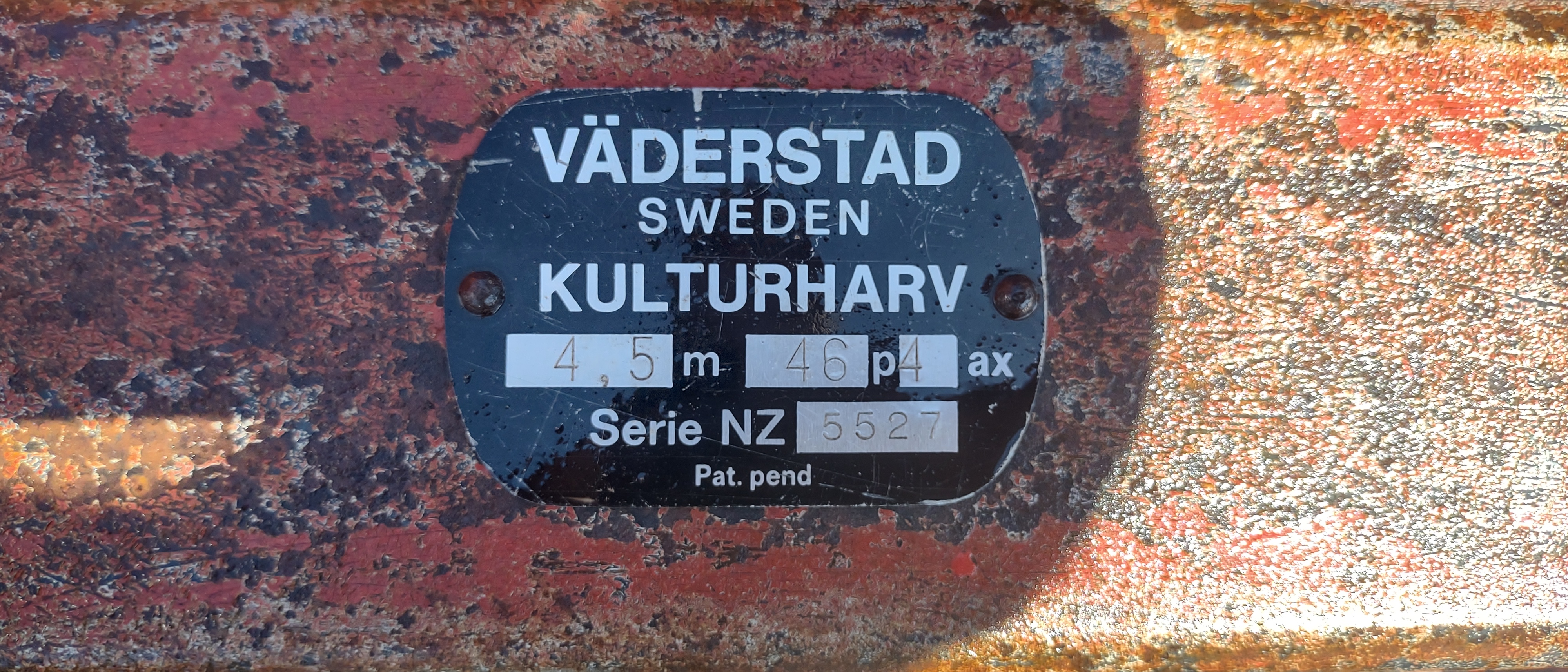 Hinattava pyörä-äes 4.5m, käytetty