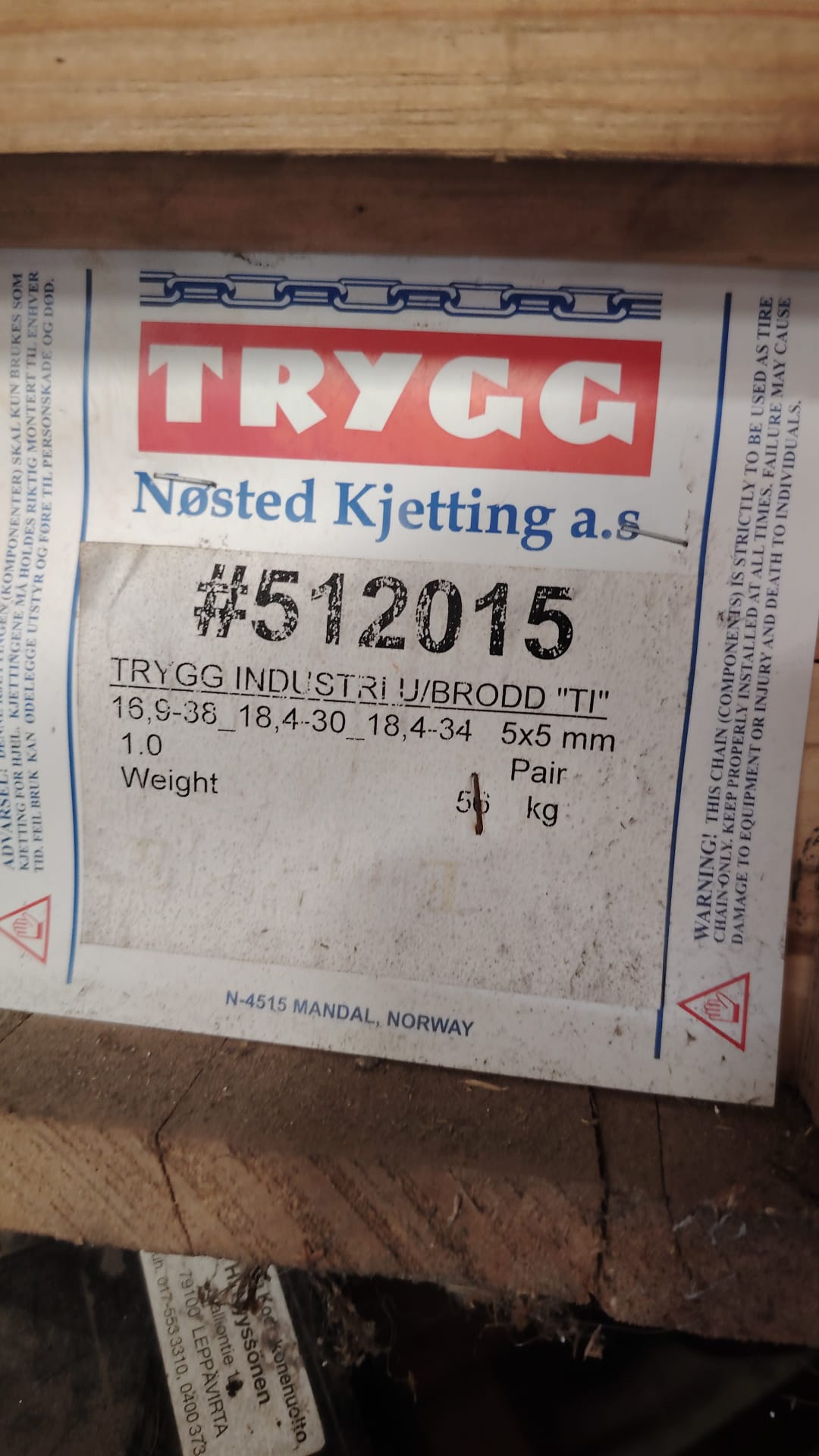 Safety Grip 5mm 16.9-38 kevytketjut